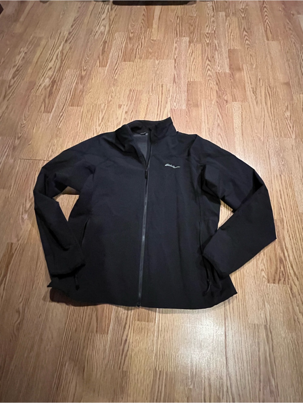Eddie Bauer Men's Black Softshell Jacket - Lightweight Windproof Coat